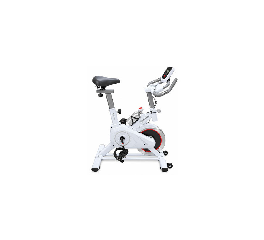 Euromax EM-S500W Indoor Exercise Spin Bike – White & Grey