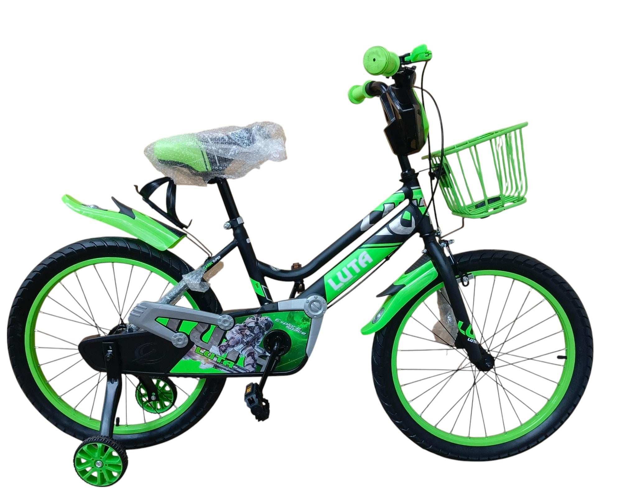 Luta kids bike size 20 with curved flame