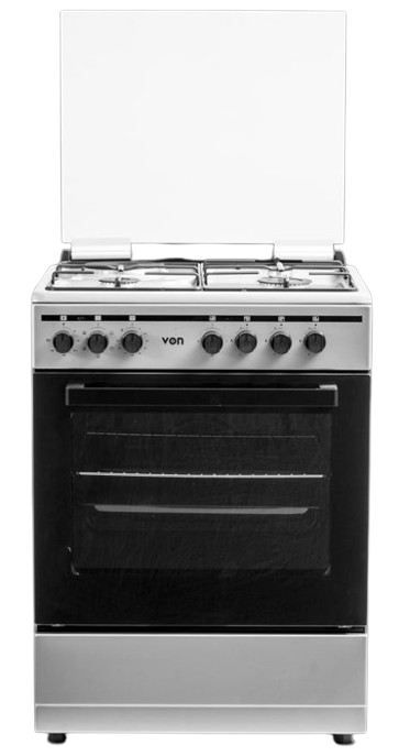 VON Freestanding Cooker – 3 Gas + 1 Electric Burners 60cm by 55cm  VCF653141NSY