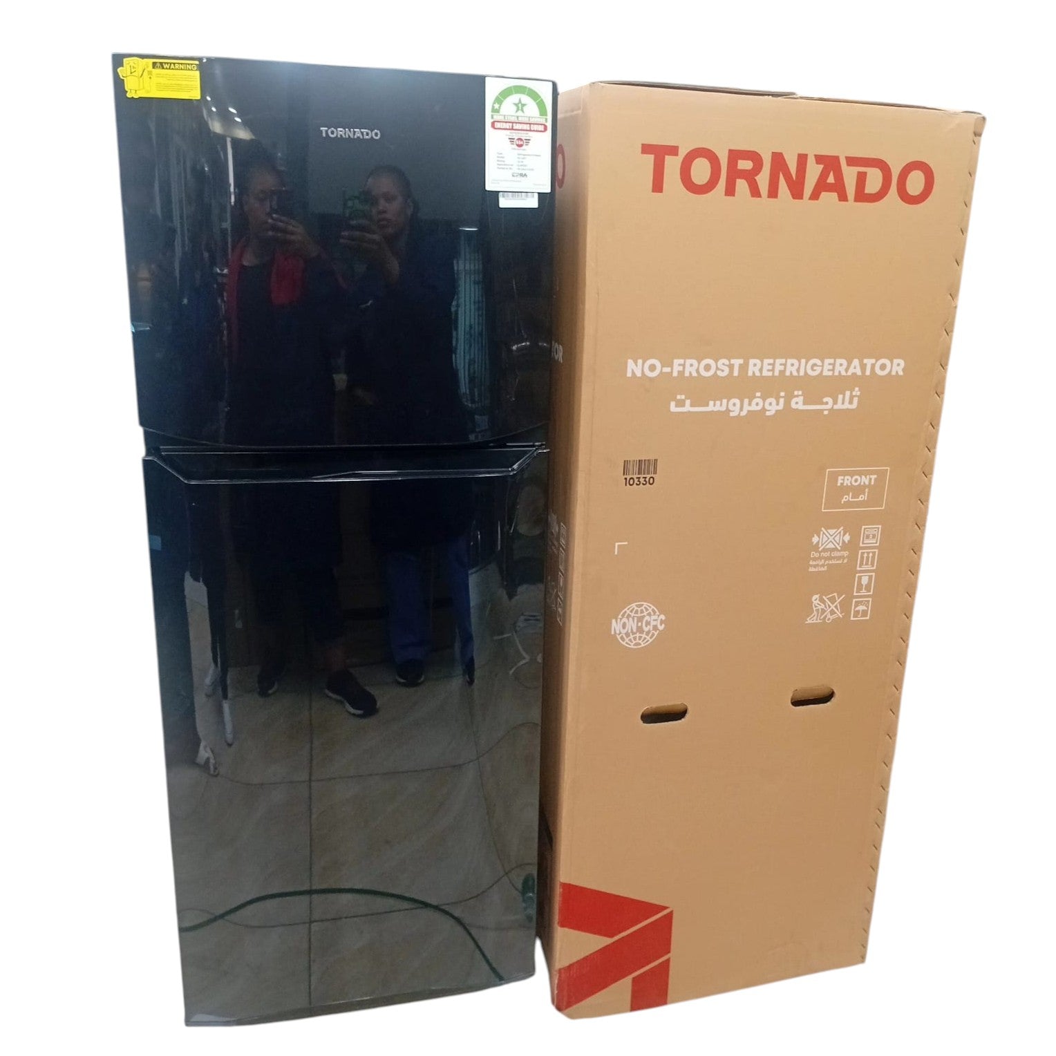Tornado 304L No Frost Double Door Refrigerator RF-33FT-BK