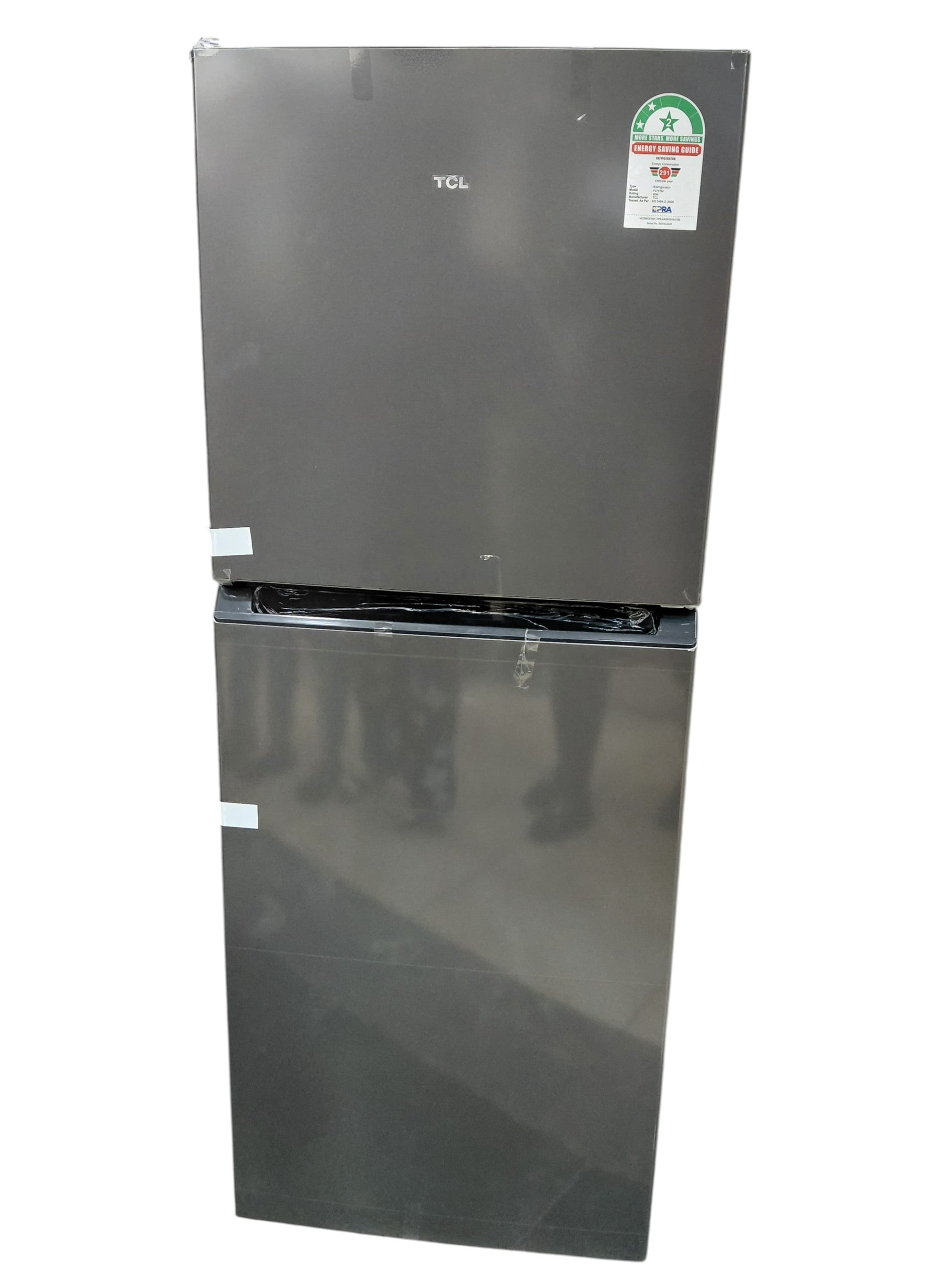TCL 207lts Top-Mount Double Door Dark Silver Refrigerator F270TM